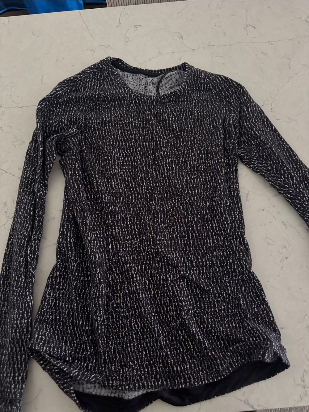 New Lululemon Extra Mile jacquard luon cuffin thumbhole long sleeve pullover top